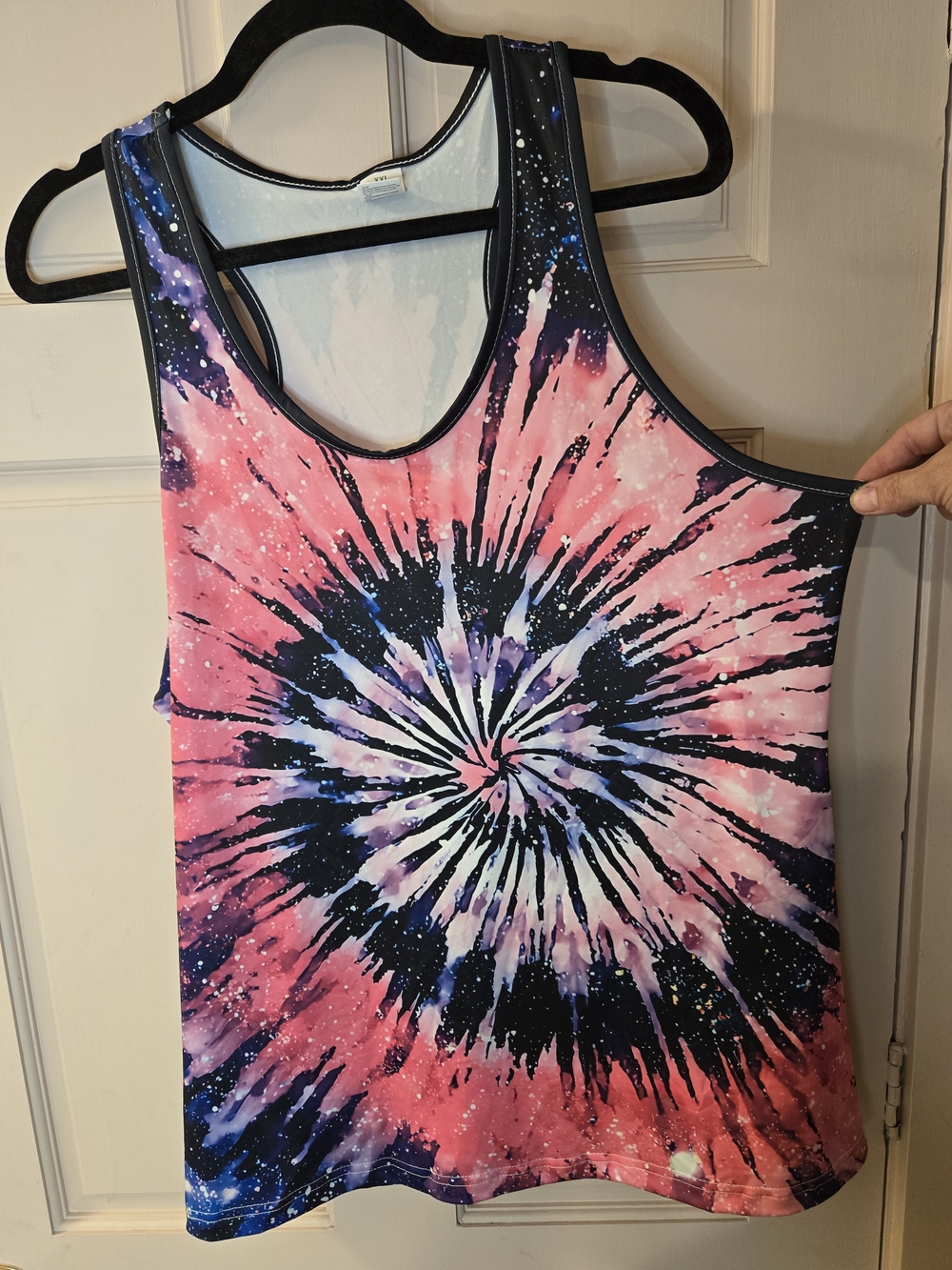 Tie-Dye Racerback Tank Top - Pink & Blue